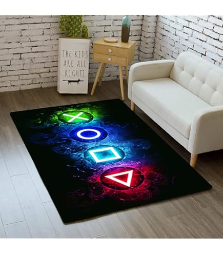 Amazon.com: PlayStation Square Rug Controller Icons Design